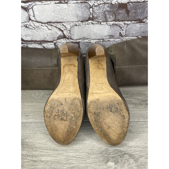 Loeffler Randall Grey Leather Suede Tall Riding Heel Boots Women Sz 8.5B US/39EU - Picture 7 of 16